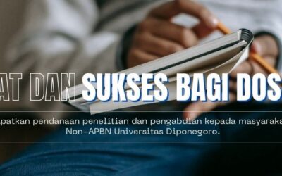 Selamat dan Sukses Bagi Dosen FPIK yang mendapatkan pendanaan penelitian dan pengabdian kepada masyarakat dari Hibah Non-APBN Universitas Diponegoro.