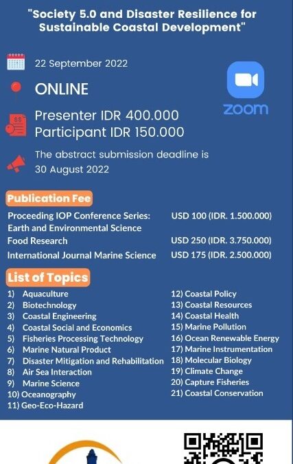 International Conference on Tropical and Coastal Region Eco-development (ICTCRED) FPIK UNDIP Ke-7 2022